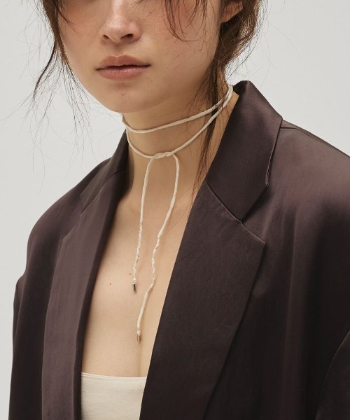 TODAYFUL（トゥデイフル）の「TODAYFUL　Silk Cord Choker シルクコードチョーカー/12610903（チョーカー・レディース・ブラック/キナリ・ONE SIZE）」の7枚目の写真