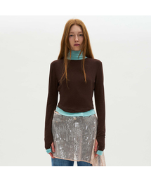 PARTIMENTO WOMEN（パルティメントウィメン）の「ダブルレイヤードハイネックTシャツ_10カラー（Tシャツ/カットソー）」