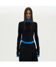 PARTIMENTO WOMEN（パルティメントウィメン）の「ダブルレイヤードハイネックTシャツ_10カラー（Tシャツ/カットソー）」