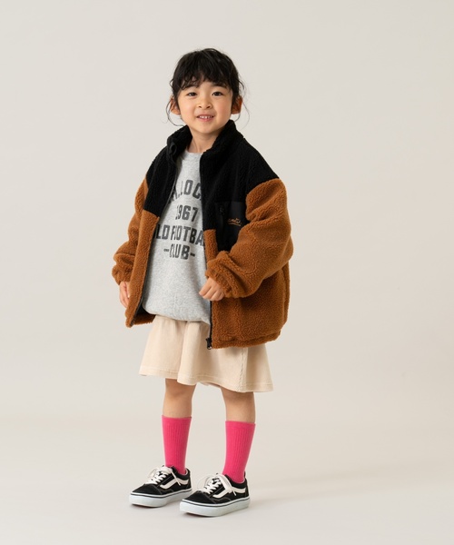 and D. petit main（アンドディープティマイン）の「ボアスタンドブルゾン/あったか/アウター（ブルゾン・キッズ・キャメル/シルバーグレー/ブルー/カラフル/カーキ・90cm/120cm/110cm/130cm/140cm/100cm）」の10枚目の写真