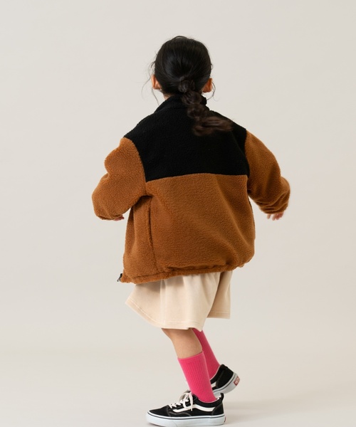 and D. petit main（アンドディープティマイン）の「ボアスタンドブルゾン/あったか/アウター（ブルゾン・キッズ・キャメル/シルバーグレー/ブルー/カラフル/カーキ・90cm/120cm/110cm/130cm/140cm/100cm）」の12枚目の写真