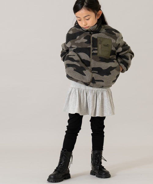 and D. petit main（アンドディープティマイン）の「ボアスタンドブルゾン/あったか/アウター（ブルゾン・キッズ・キャメル/シルバーグレー/ブルー/カラフル/カーキ・90cm/120cm/110cm/130cm/140cm/100cm）」の14枚目の写真