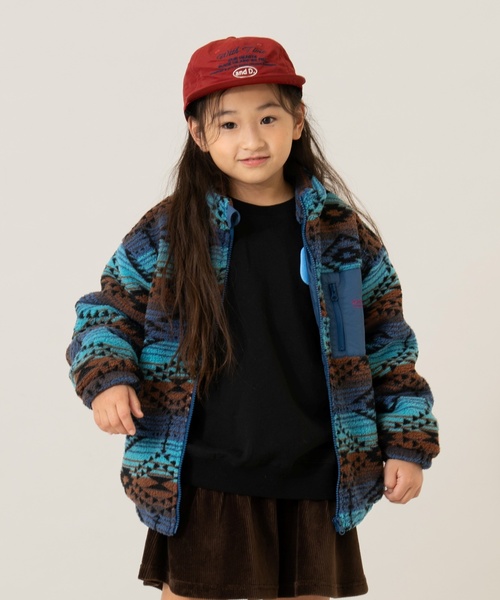 and D. petit main（アンドディープティマイン）の「ボアスタンドブルゾン/あったか/アウター（ブルゾン・キッズ・キャメル/シルバーグレー/ブルー/カラフル/カーキ・90cm/120cm/110cm/130cm/140cm/100cm）」の17枚目の写真