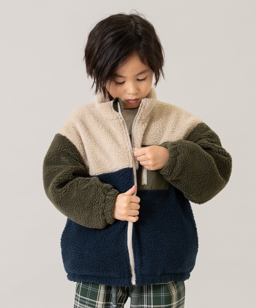 and D. petit main（アンドディープティマイン）の「ボアスタンドブルゾン/あったか/アウター（ブルゾン・キッズ・キャメル/シルバーグレー/ブルー/カラフル/カーキ・90cm/120cm/110cm/130cm/140cm/100cm）」の19枚目の写真