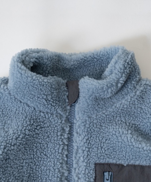 and D. petit main（アンドディープティマイン）の「ボアスタンドブルゾン/あったか/アウター（ブルゾン・キッズ・キャメル/シルバーグレー/ブルー/カラフル/カーキ・90cm/120cm/110cm/130cm/140cm/100cm）」の21枚目の写真