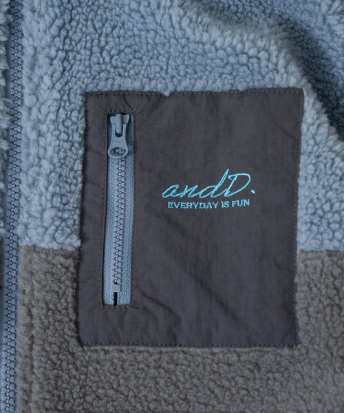 and D. petit main（アンドディープティマイン）の「ボアスタンドブルゾン/あったか/アウター（ブルゾン・キッズ・キャメル/シルバーグレー/ブルー/カラフル/カーキ・90cm/120cm/110cm/130cm/140cm/100cm）」の22枚目の写真