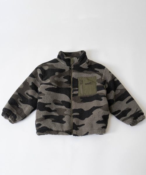 and D. petit main（アンドディープティマイン）の「ボアスタンドブルゾン/あったか/アウター（ブルゾン・キッズ・キャメル/シルバーグレー/ブルー/カラフル/カーキ・90cm/120cm/110cm/130cm/140cm/100cm）」の7枚目の写真