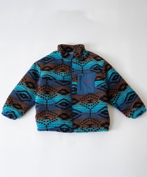 and D. petit main（アンドディープティマイン）の「ボアスタンドブルゾン/あったか/アウター（ブルゾン・キッズ・キャメル/シルバーグレー/ブルー/カラフル/カーキ・90cm/120cm/110cm/130cm/140cm/100cm）」の8枚目の写真