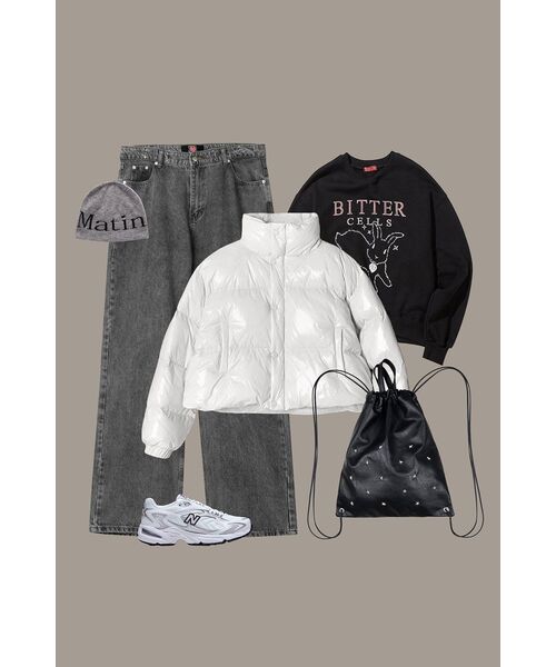 AVANDRESS(アバンドレス )の「Siberia Duck Shiny Crop Padding IVORY(ダウンジャケット/コート・レディース・アイボリー・MEDIUM/LARGE)」の8枚目の写真