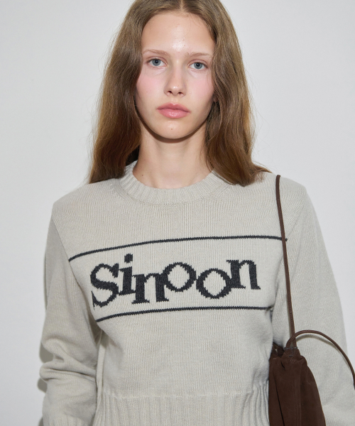 SINOON(シヌーン)の「Sinoon Pullover Knit (Light Grey)(ニット/セーター・レディース・ライトグレー・FREE)」の1枚目の写真