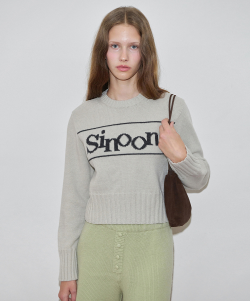 SINOON(シヌーン)の「Sinoon Pullover Knit (Light Grey)(ニット/セーター・レディース・ライトグレー・FREE)」の4枚目の写真