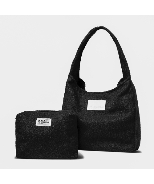 THE GREEN LAB（ザグリーンラボ）の「ブークルウールポーチショルダーバッグセット[ブラック]（ショルダーバッグ・レディース・その他・ONE SIZE）」の8枚目の写真