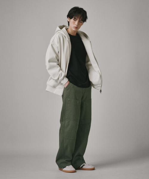 Verdnt（バーダント）の「カーブド切り替えマルチダートワイドツイルパンツ[カーキ]（その他パンツ・レディース・その他・SMALL/MEDIUM/LARGE）」の4枚目の写真