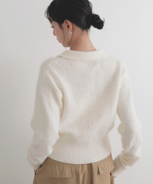 シャギーポロニットカーディガン（カーディガン/ボレロ）｜LIAN