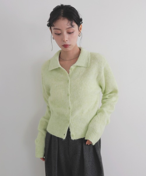 シャギーポロニットカーディガン（カーディガン/ボレロ）｜LIAN