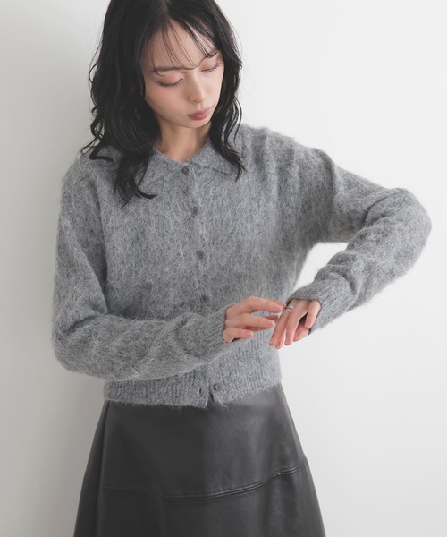 シャギーポロニットカーディガン（カーディガン/ボレロ）｜LIAN
