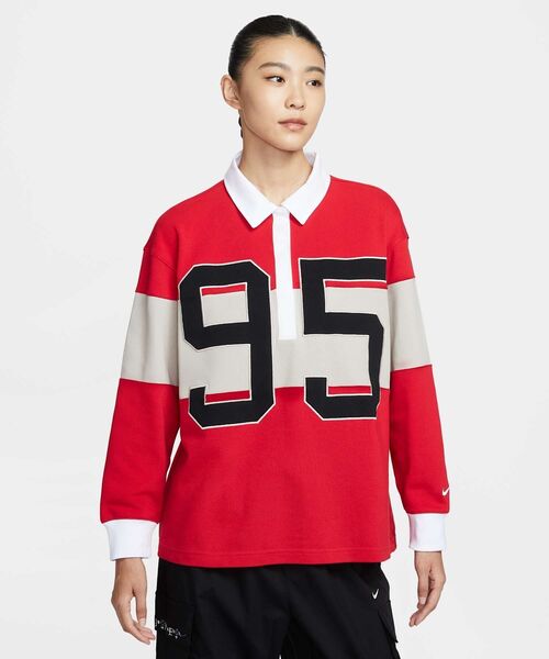 ナイキ スポーツウェア ウィメンズ ロングスリーブ グラフィック ポロ