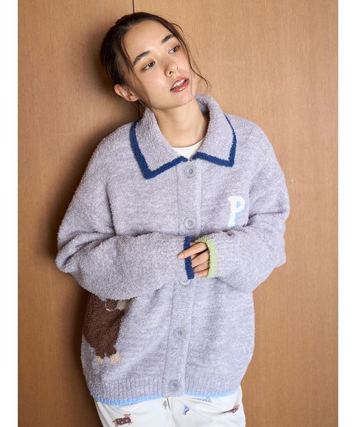 ベビモコダックスフンドジャガードカーディガン（ルームウェア