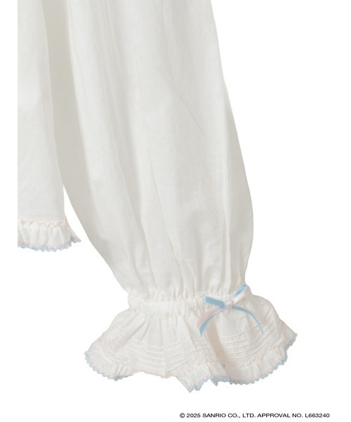 PINK HOUSE（ピンクハウス）の「Little Twin Stars×PINK HOUSE 刺しゅう入りローンブラウス（シャツ/ブラウス・レディース・ホワイト・フリー）」の5枚目の写真