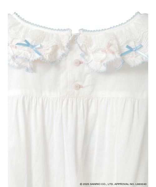 PINK HOUSE（ピンクハウス）の「Little Twin Stars×PINK HOUSE 刺しゅう入りローンブラウス（シャツ/ブラウス・レディース・ホワイト・フリー）」の7枚目の写真