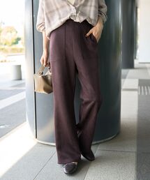 ヌバック調ベイカーフレアパンツ
