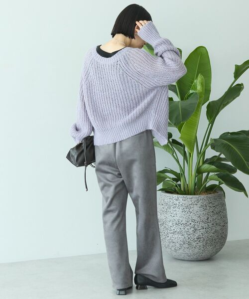 AMERICAN HOLIC（アメリカンホリック）の「ヌバック調ベイカーフレアパンツ（その他パンツ・レディース・ブラウン/ブラック/グレー・M/L）」の6枚目の写真