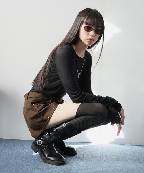 Ulysses(ユリシス)の「フェイクスエードスタッズ付きショートパンツ(その他パンツ・レディース・ブラック/ブラウン・S/M)」の18枚目の写真