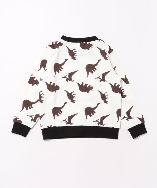 DILASH（ディラッシュ）の「恐竜いっぱいトレーナー（裏毛）（スウェット・キッズ・カーキ/オフホワイト・130/120/110/100/90/80）」の10枚目の写真