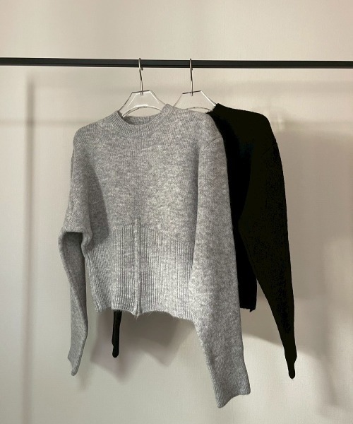 AMAIL（アマイル）の「Curve Knit（ニット/セーター・レディース・グレー/ブラック・FREE）」の14枚目の写真