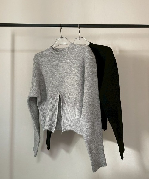 AMAIL（アマイル）の「Curve Knit（ニット/セーター・レディース・グレー/ブラック・FREE）」の15枚目の写真