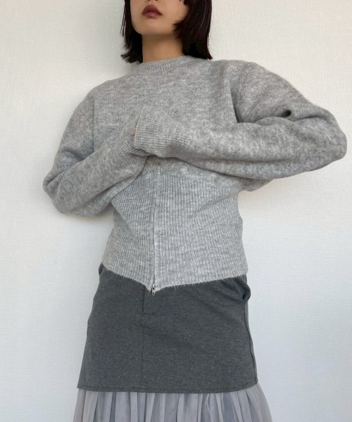 AMAIL（アマイル）の「Curve Knit（ニット/セーター・レディース・グレー/ブラック・FREE）」の10枚目の写真