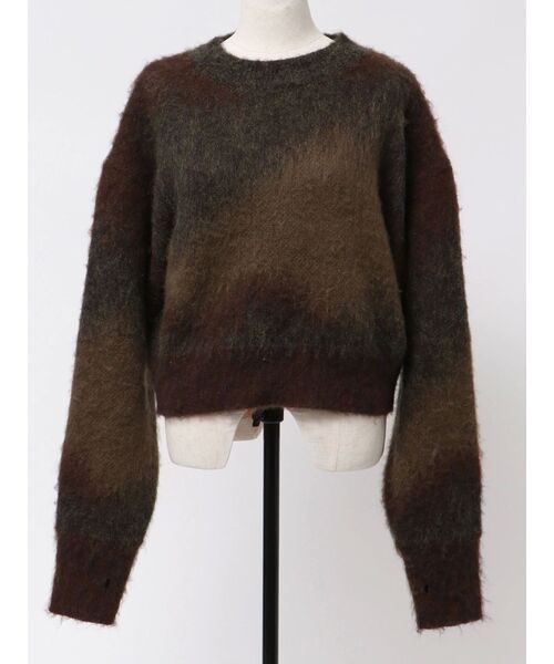 VEQUM(VEQUM)の「【VEQUM】JACQUARD ART KNIT(ニット/セーター・レディース・ネイビー/ブラウン/カーキ・FREE)」の2枚目の写真