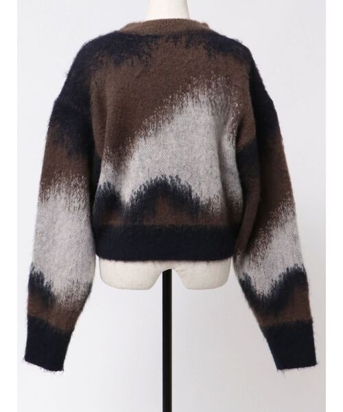 VEQUM(VEQUM)の「【VEQUM】JACQUARD ART KNIT(ニット/セーター・レディース・ネイビー/ブラウン/カーキ・FREE)」の6枚目の写真