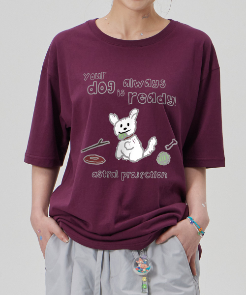 ASTRAL PROJECTION（アストラルプロジェクション）の「[ドゥドルパピー]コットンルーズフィット半袖Tシャツ_プラムパープル（Tシャツ/カットソー・メンズ・その他・LARGE/MEDIUM/X-LARGE/XX-LARGE）」の3枚目の写真