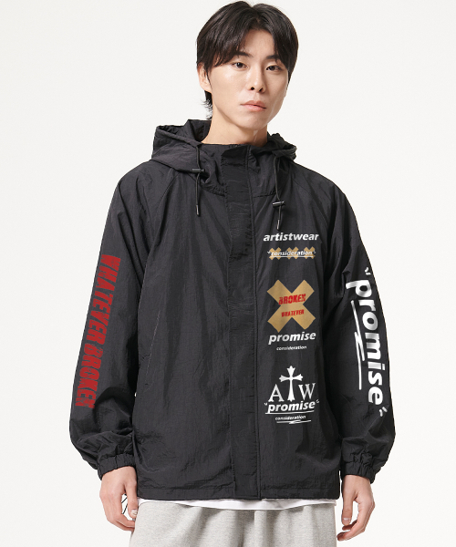 ARTISTWEAR（アーティストウェア）の「[ATW]ソルドアウトフード風防（ナイロンジャケット・レディース・ブラック・MEDIUM/LARGE/X-LARGE/XX-LARGE）」の10枚目の写真