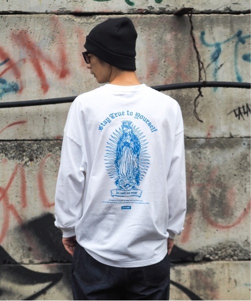 Leyline（レイライン）の「【Leyline】Urban Maria l/s tee（Tシャツ/カットソー・メンズ・ブラック×ホワイト/ホワイト×レッド/ホワイト×ブルー・M/XL/L）」の2枚目の写真
