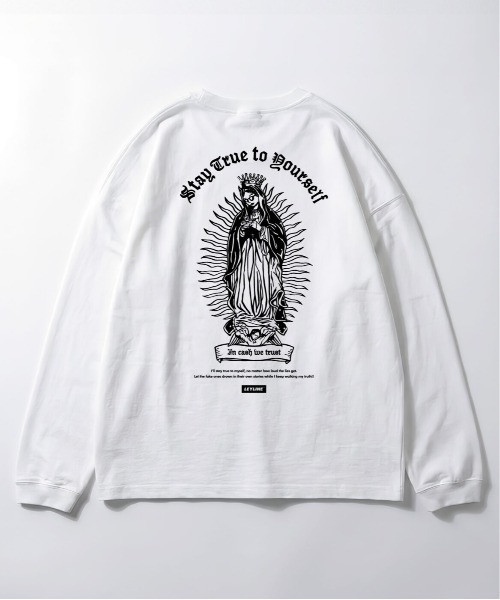 Leyline(レイライン)の「【Leyline】Urban Maria l/s tee(Tシャツ/カットソー・メンズ・ブラック×ホワイト/ホワイト×レッド/ホワイト×ブルー/ホワイト×ブラック・M/XL/L)」の3枚目の写真