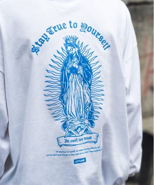 Leyline（レイライン）の「【Leyline】Urban Maria l/s tee（Tシャツ/カットソー・メンズ・ブラック×ホワイト/ホワイト×レッド/ホワイト×ブルー・M/XL/L）」の9枚目の写真