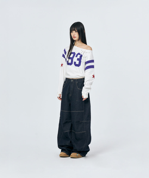 SCHISM INDUCING（スキズムインデューシング）の「TEAM OFF SHOULDER SLEEVES IVORY（Tシャツ/カットソー・レディース・その他・OS）」の11枚目の写真