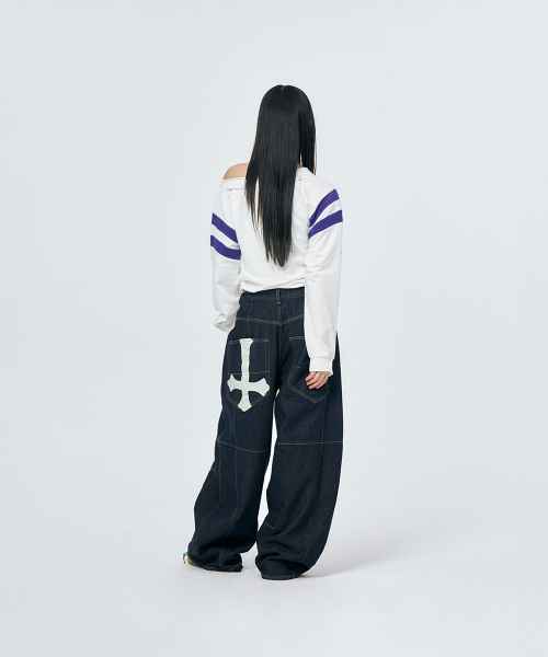 SCHISM INDUCING（スキズムインデューシング）の「TEAM OFF SHOULDER SLEEVES IVORY（Tシャツ/カットソー・レディース・その他・OS）」の9枚目の写真