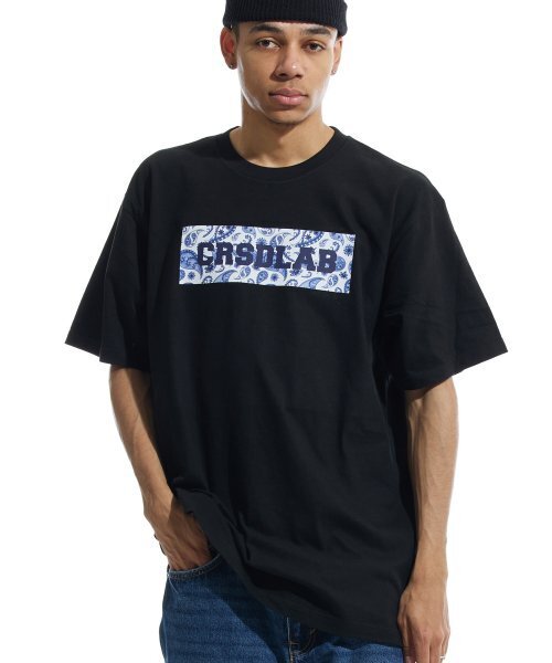CREAM SODA LAB(クリームソーダラボ)の「クリームソーダラップ ペイズリー ボックス 半袖Tシャツ ブラック ホワイト(Tシャツ/カットソー・レディース・その他・MEDIUM/LARGE/X-LARGE/XX-LARGE)」の3枚目の写真