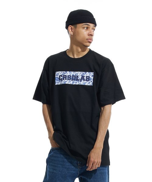 CREAM SODA LAB(クリームソーダラボ)の「クリームソーダラップ ペイズリー ボックス 半袖Tシャツ ブラック ホワイト(Tシャツ/カットソー・レディース・その他・MEDIUM/LARGE/X-LARGE/XX-LARGE)」の4枚目の写真