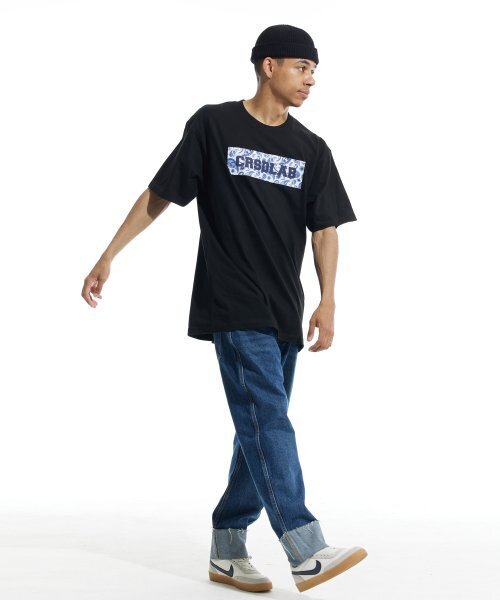 CREAM SODA LAB(クリームソーダラボ)の「クリームソーダラップ ペイズリー ボックス 半袖Tシャツ ブラック ホワイト(Tシャツ/カットソー・レディース・その他・MEDIUM/LARGE/X-LARGE/XX-LARGE)」の7枚目の写真