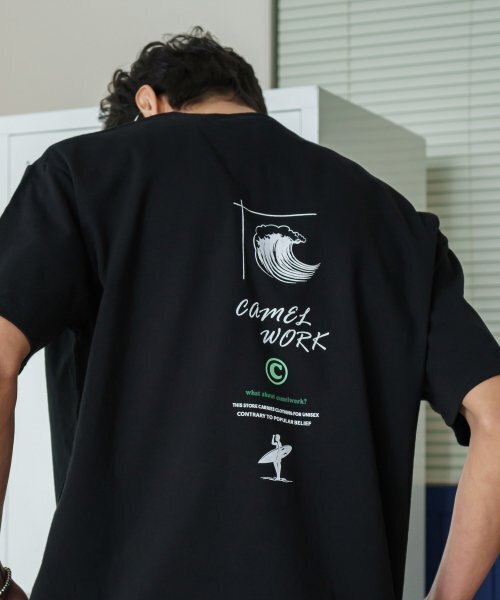 CAMEL WORK(キャメルワーク)の「ウェイクボード 半袖Tシャツ(ブラック)(Tシャツ/カットソー・メンズ・その他・LARGE/MEDIUM/X-LARGE)」の10枚目の写真