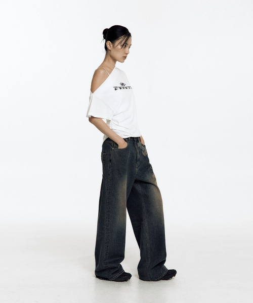 KASHIKO(カシコ)の「Chain Wide Denim Pants Rusty Blue(デニムパンツ・レディース・その他・SMALL/MEDIUM)」の5枚目の写真