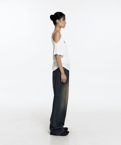 KASHIKO(カシコ)の「Chain Wide Denim Pants Rusty Blue(デニムパンツ・レディース・その他・SMALL/MEDIUM)」の7枚目の写真