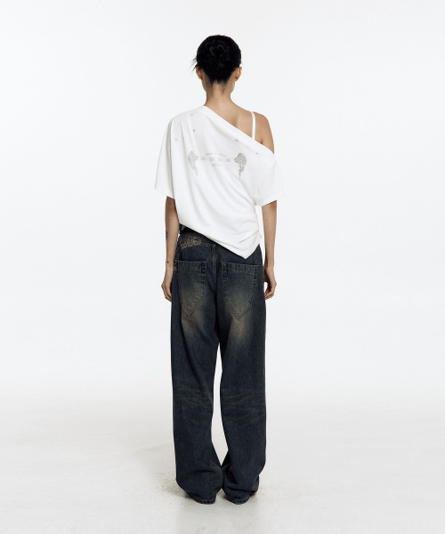 KASHIKO(カシコ)の「Chain Wide Denim Pants Rusty Blue(デニムパンツ・レディース・その他・SMALL/MEDIUM)」の8枚目の写真