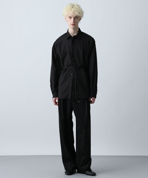 HARE（ハレ）の「【SET UP対応】YOSEレザーベルトシャツ(HARE)（シャツ/ブラウス・メンズ・パープル/グレー系その他/ブラック・FREE）」の4枚目の写真