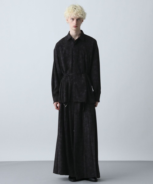 HARE（ハレ）の「【SET UP対応】YOSEレザーベルトシャツ(HARE)（シャツ/ブラウス・メンズ・パープル/グレー系その他/ブラック・FREE）」の6枚目の写真