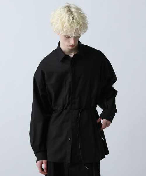 HARE（ハレ）の「【SET UP対応】YOSEレザーベルトシャツ(HARE)（シャツ/ブラウス・メンズ・パープル/グレー系その他/ブラック・FREE）」の11枚目の写真